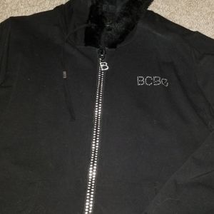 NWOT BCBG Rhinestone Zip up Jacket